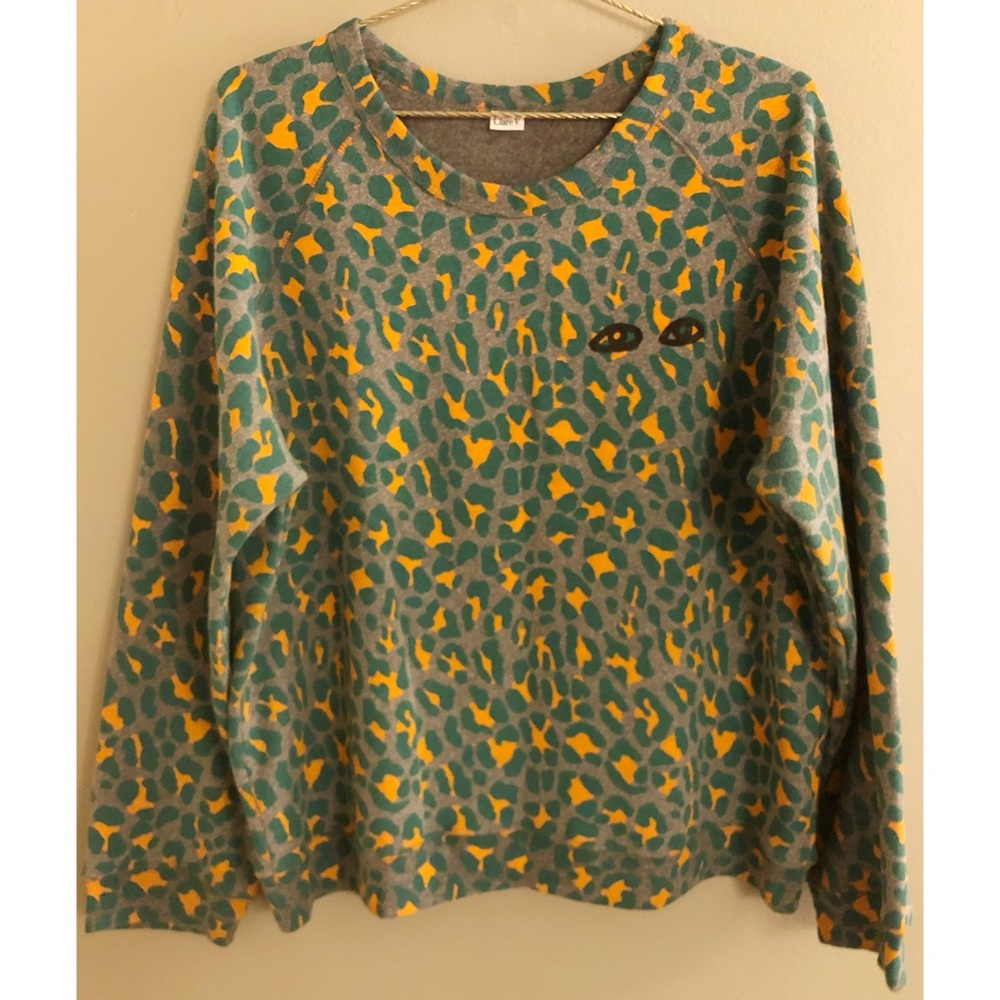 Clare Vivier Jaguar Leopard Crewneck Sweatshirts - Picture 3 of 6